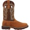 Georgia Boot Men's Waterproof Western Work Boot, 9.5 M, Steel Toe, 11 in H, Brown, GB00621 GB00621 - alternate 3